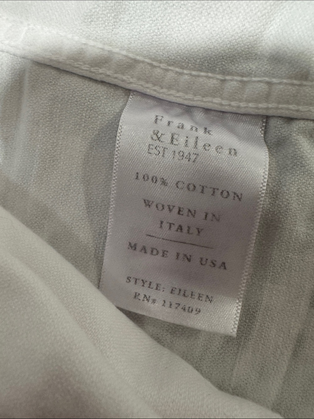 Frank & Eileen favorite denim white relaxed button up shirt M - Picture 5 of 5